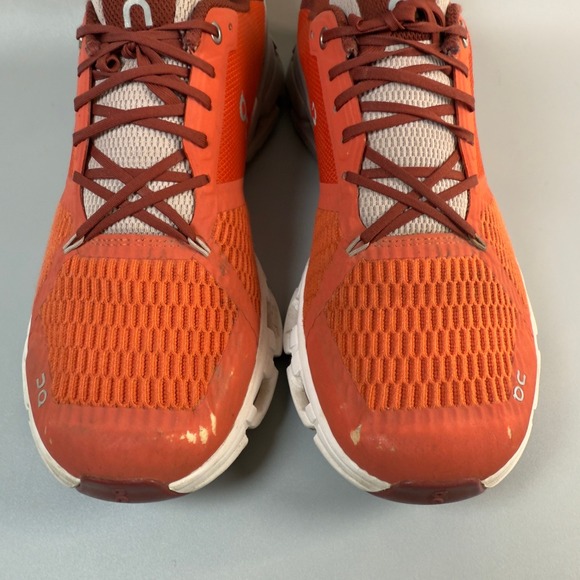 On Cloud OC Cloudflyer 3 Womens 10 Running Shoe Orange Red White Trainer Sneaker - Picture 3 of 16